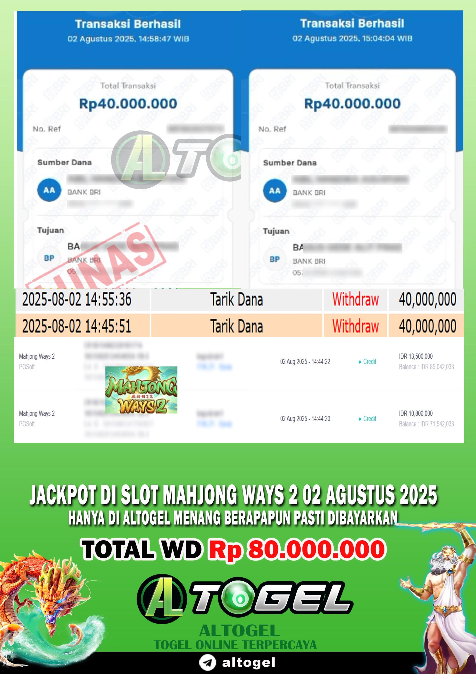 BUKTI JP ALTOGEL 02 AGUSTUS 2025