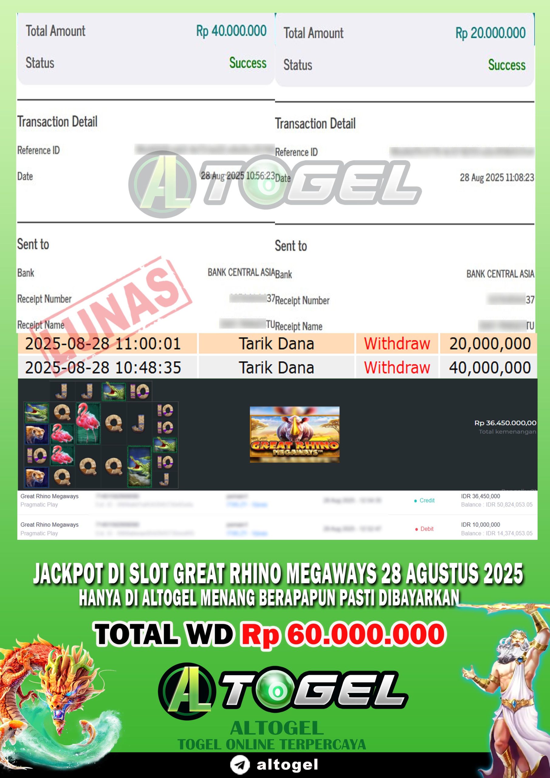BUKTI JP ALTOGEL 28 AGUSTUS 2025