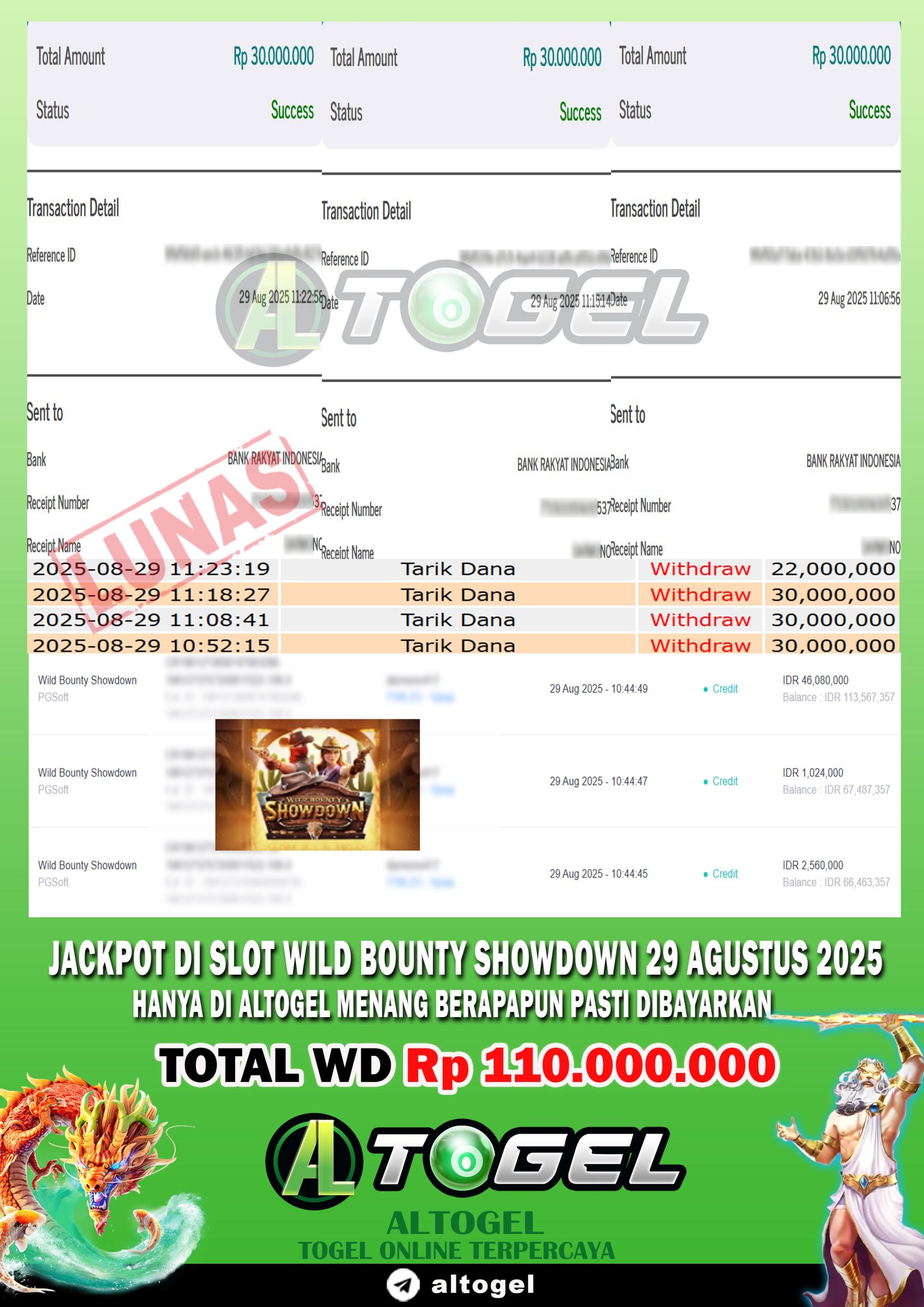 BUKTI JP ALTOGEL 29 AGUSTUS 2025