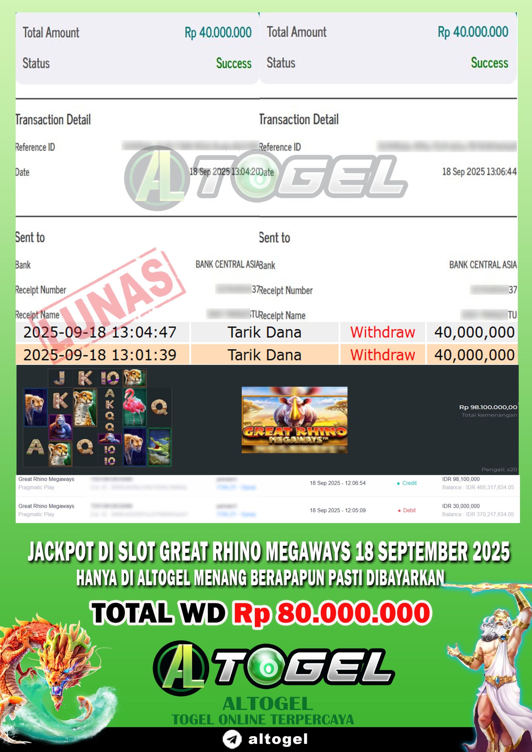 BUKTI JP ALTOGEL 18 SEPTEMBER 2025