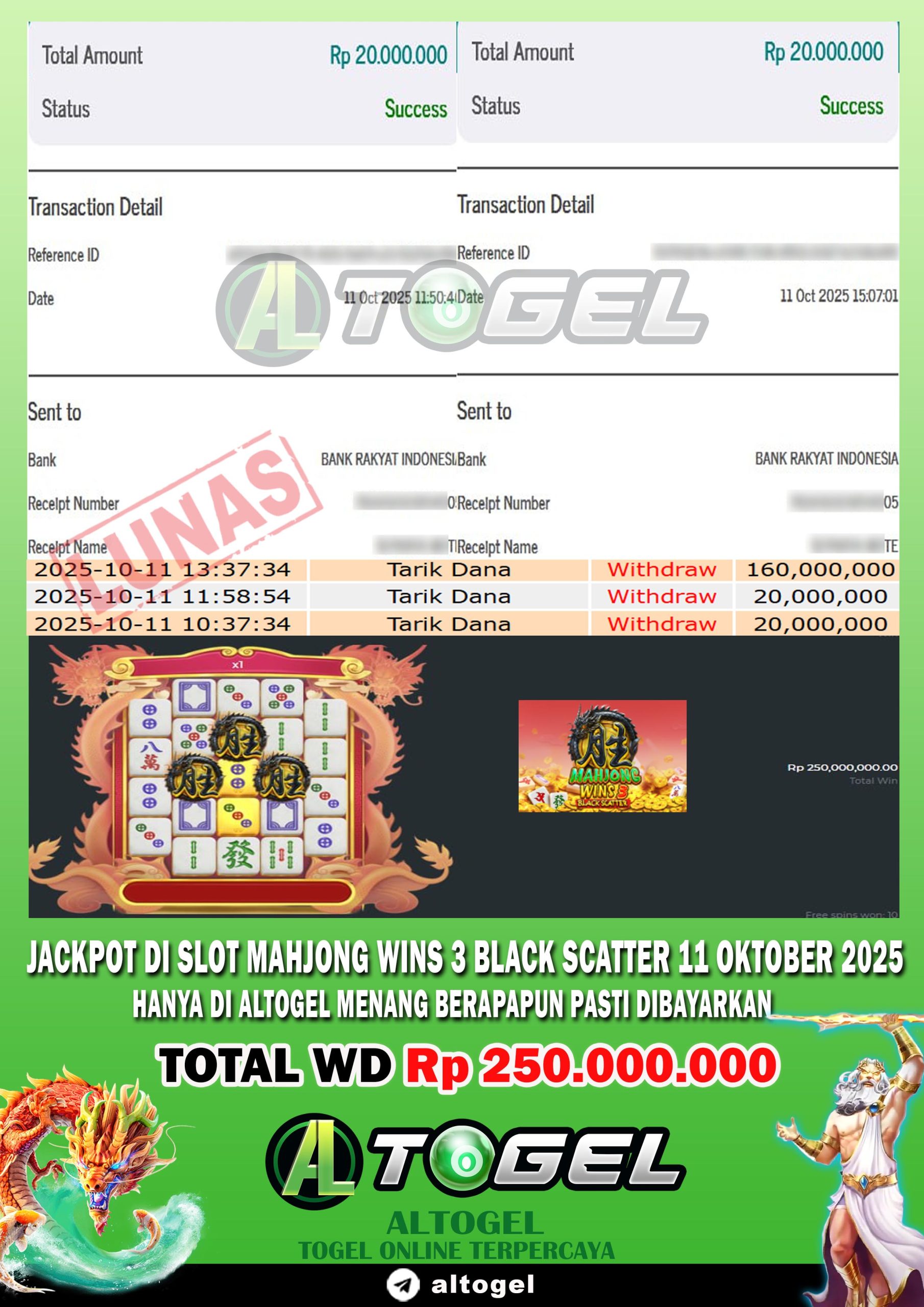 BUKTI JP ALTOGEL 11 OKTOBER 2025
